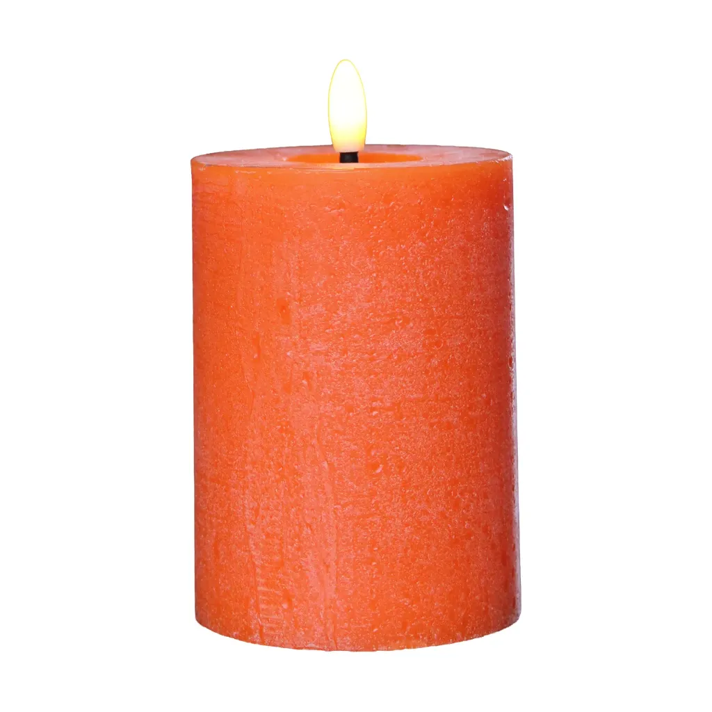Handgegoten LED-kaars (Mandarijn Oranje)